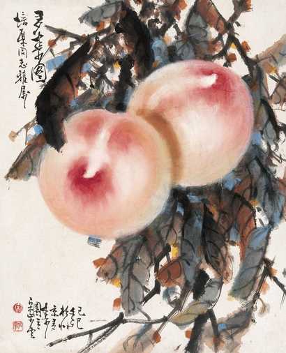 宋步云 己巳（1989年）作 多寿图 镜心